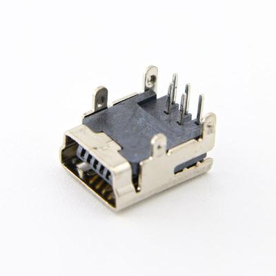 China DIP Female 5 Pin Connector MINI USB 2.0 MINI Receptacle Connector MINI Vertical USB V3 Plug for sale