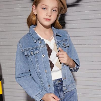 China 2021 Kids Jackets 2021 Girls Winter Jacket Kids Breathable Denim Jean Jacket for sale