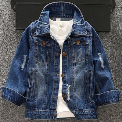 China autumn hot sale Anti-wrinkle children's denim fashion jackets boy denim outwear jacket for sale