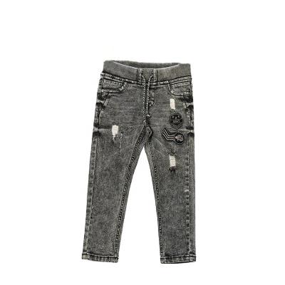 China New Breathable Gray Kids Denim Pants Boys Fashion Jeans With Wholesale Price for sale