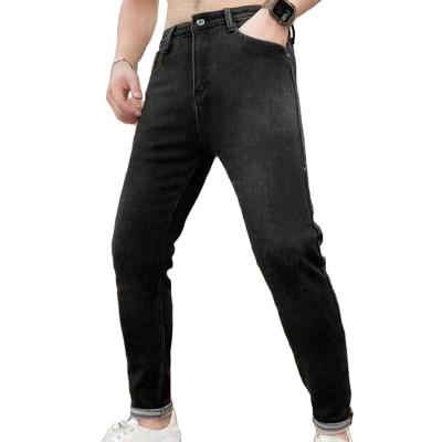 China QUICK DRY Mens Skinny Jeans Black Elastic Waist Jeans for sale