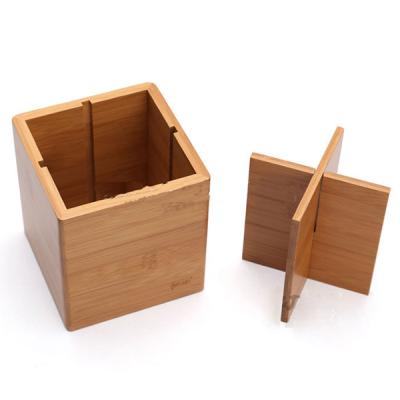 China Sustainable Bamboo Wooden Pen Holder Pencil Holder Desktop Storage Organizer Holder for sale