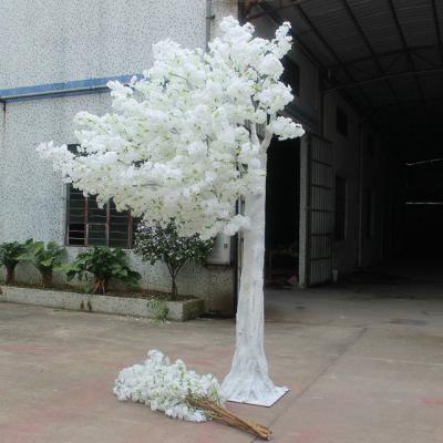 China 2017 factory direct silk fabric wedding decorating fake artificial plastic cherry blossom tree White cherry trees for sale