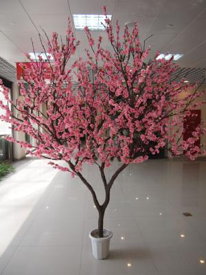 China china high quality silk artificial pink peach blossom tree landscape fake tree for wedding indoor or outdoor decoration for sale