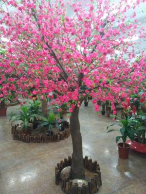 China 2017high quality silk artificial pink peach blossom tree landscape fake tree for wedding indoor or outdoor decoration for sale