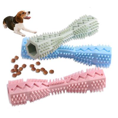 China Tpr Toy Dog Cleaning Tooth Massage Pet Chewe Soft Hexagonal Interactive Chewing Toy Viable for sale