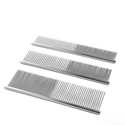 China Viable Cheap Dog Grooming Stainless Steel Comb Dog Dematting Hair Finishing Comb for sale