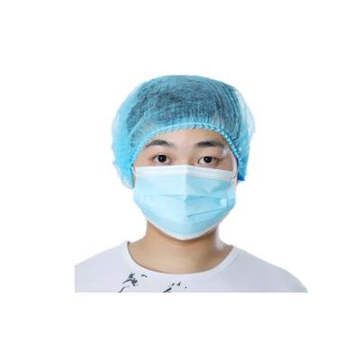 China Eco-friendly Disposable Nonwoven Surgical Hair Net Clip Blower Cap With Single Or Double Elastic for sale