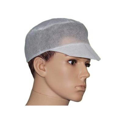 China Breathable Disposable Non-woven Hat Work Cap Factory Food Industry Peak Cap Without Hair Net for sale