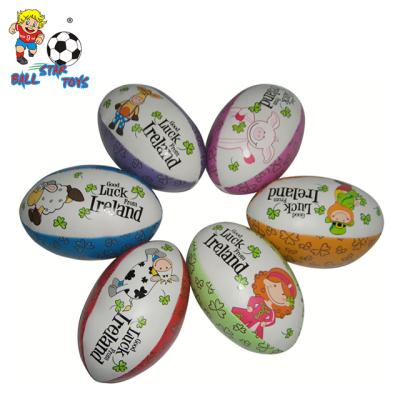 China 6 Inch PVC Promotion Mini Stuffed Soft Stuffed Rugby Ball Soft Toy Small Size for sale