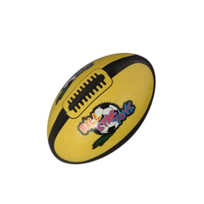 China 5 Inch Stuffed Football Soft Type Rugby Ball Soft Toy PVC Leather Stress Ball Toy For Kids for sale