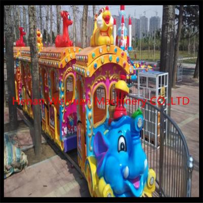 China Elephant theme big amusement park rides kiddy train for sale / amusement park electric trains for sale