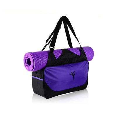 China Nylon Large Capacity And Multi Purpose Yoga Mat Carry Tote Bag With Adjustable Shoulder Strap for sale