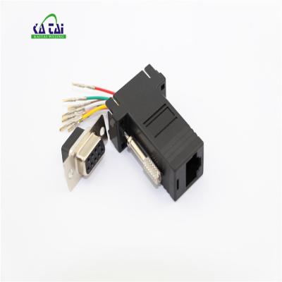 China Power DB9 to rj45 serial rs232 db9 rj45 to DB9 connector to RJ45 female/DB9 to RJ45 8P8C adapter modular adapter for sale