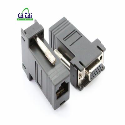 China The power d-sub vga to rj45 female or male black connector for sale