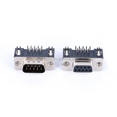 China Microwave Sub D Female Connector DB9 Back PCB Holder Solder Connector for sale