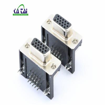 China audio & D-sub Video VGA Connector PCB Mount 90 Degree Male Female for sale