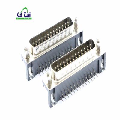 China Right Angle Computer D-SUB 25 Pin PCB Male Connector for sale