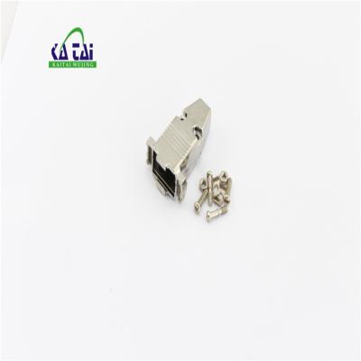 China rf rs232 DB9 d type metal dust cover connector metal shell 9pin d-sub for sale