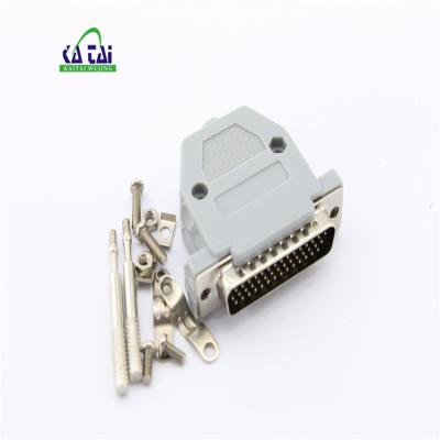 China D-sub power pin db25 cover cover/db25pin plastic housing connector with long screw for sale