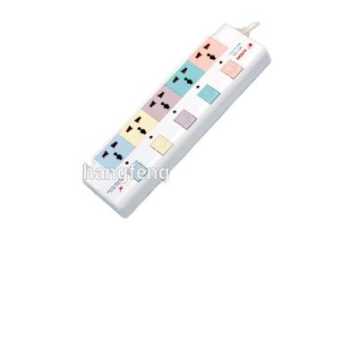 China Convenient Safety 5 Way Kids Power Protector Colored Electrical Outlets Universal Extension Socket With Different Switches for sale