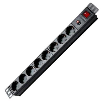 China Overload Protection 8 Ways Lamp Switch Power Extension Cord PDU Socket Distribution Unit PDU for sale