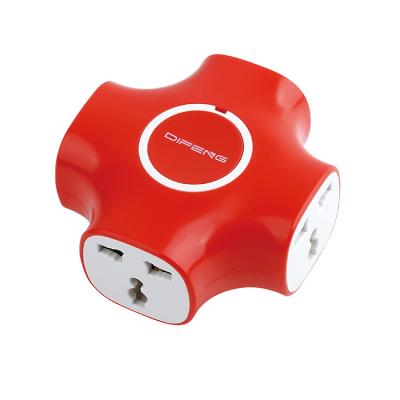 China Light On / All USB Round Socket Swivel Desktop Outlet Surge Protector Copper Colored Power Strip for sale