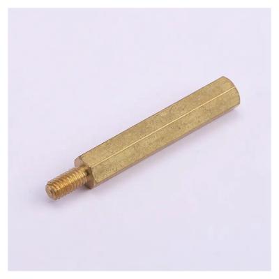 China Brass Factory Directly Sell Non-Standard Hex Studs External Thread Hex Head Bolt Stud for sale