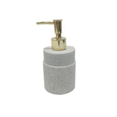 China Modern Luxury Ceramic White Marble Manual Foam Soap Dispenser Hand Soap Dispenser With Pump for sale