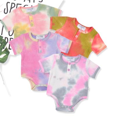 China Hot Regular Tie-Dyed Baby Clothes Style Baby Clothes New Shorts Sleeves Custom Romper Clothes for sale