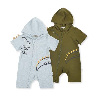 China Breathe Free NEW Infant Newborn Baby Clothes Hoodie 0-18M Baby Romper RTS Baby Clothes Dinosaur Boutique for sale