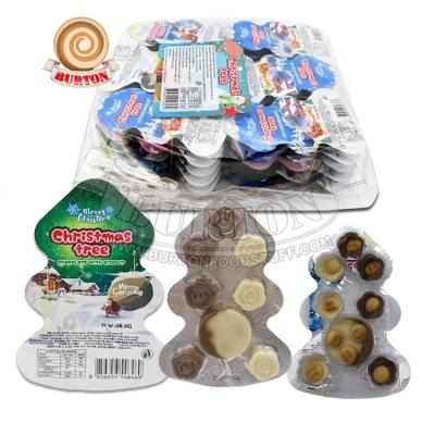 China christmas tree shape cookie balls with chocolate milk jam piece piece for sale