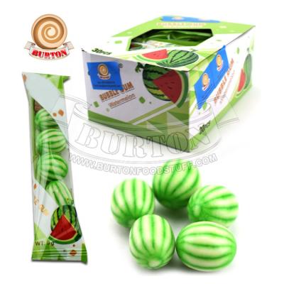 China Natural Natural Halal Watermelon Flavor Hollow Ball Bubble Gum for sale