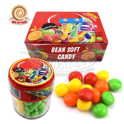 China Mini Natural Fruit Flavor Rainbow normal Bean Chewing Soft Candy for sale