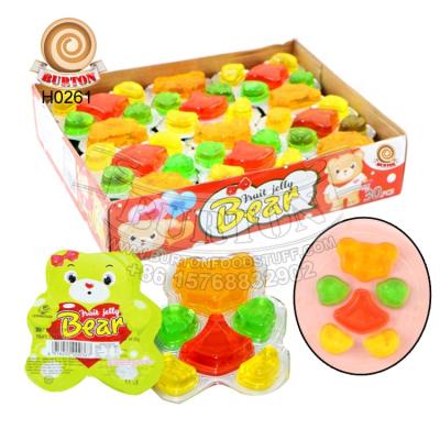 China New Natural Cute Bear Shape Assorted Fruity Jelly Cup Pudding for sale