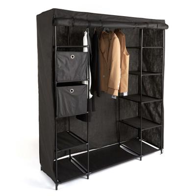 China WEHGJK Collapsible Foldable Bedroom Wardrobe Outlines Folding Cabinet Cloth Fabric Storage Wardrobe Designs for sale