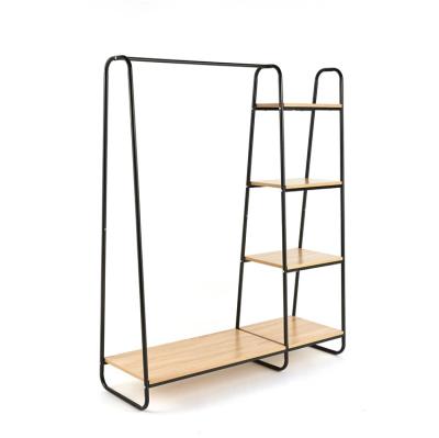 China (Other)WEHGJK S7 Hall Entryway Clothes Hanger Coat Adjustable Wooden Hanging Rack Shelf With Hook 4 Tier Shoe Rack Furniture for sale