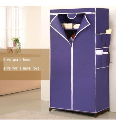 China Hot Selling 2019 Large Capacity Bedroom Wardrobe Closet Portable Practical Metal Cloth Wardrobe Closet for sale