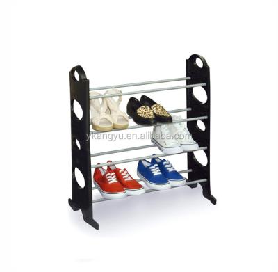 China Wholesale Portable Folding DIY PP Shoe Display Rack Cube Shoe Plastic Locking Rack for sale