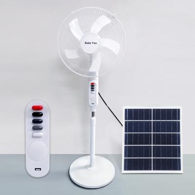 China Household KOHAN 16 Inch 25w Solar Panel Home Stand Portable Rechargeable Power Stand Fan Solar Electric Fan for sale