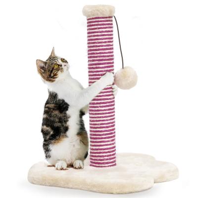 China Small viable Cat Tower with natural sisal Poles and heavy base covered by Cat Scratching Post mat or play rest for sale