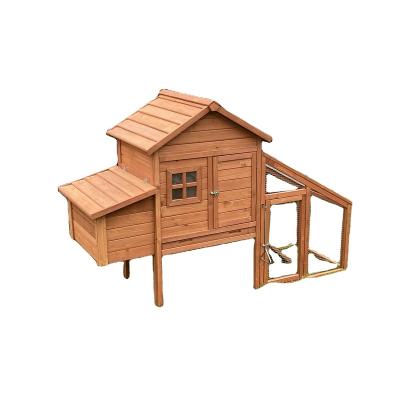 China Hen Cage Big Wooden Chicken Viable Enclosure Outdoor Cage Fir Wood With Laying Boxes And Backyard Wooden Cage for sale