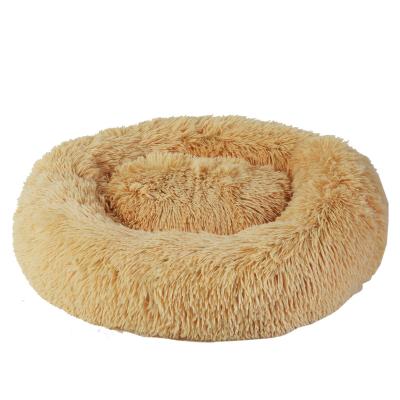 China Breathable Eco-friendly Textile - Hot Selling Polyester Donut Material Plush Fluffy Pet Bed for sale