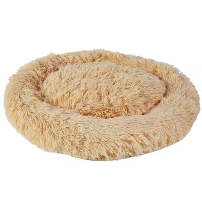 China Interior Design Breathable High Quality Innovative Round Memory Foam Donut Plush Pet Bed for sale