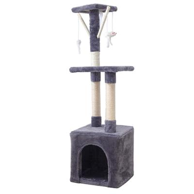 China Large Cat House Tower With Toys Wholesale Viable Cat Climbing Scratcher Tree for sale