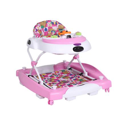 China Toddler Walker/Baby Height Adjustable Toddler Walker Three Position Foldable With Wheels for sale