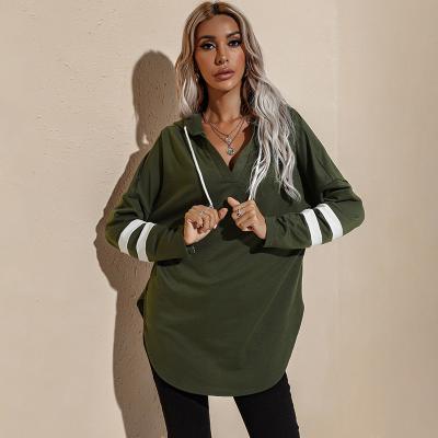 China Anti-Wrinkle SN26 Wholesale Women Long Sleeve Casual Tops Fashion Medium Length Pullover Hoodies for sale