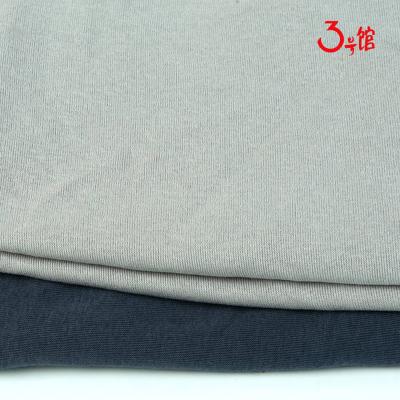 China Sustainable Cotton Double Sided Stiff Polyester Knit Fabric Look Linen Fabric for sale