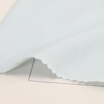 China Solid Color Interlock Fabric 30% Smooth Polyester 70% Cotton T-shirt Fabric Anti-Static for sale