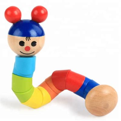 China Game for Children 2021 Wooden Doll Toys Twistable Doll WDT001 Wooden Educational Baby Toys for Toddlers for sale